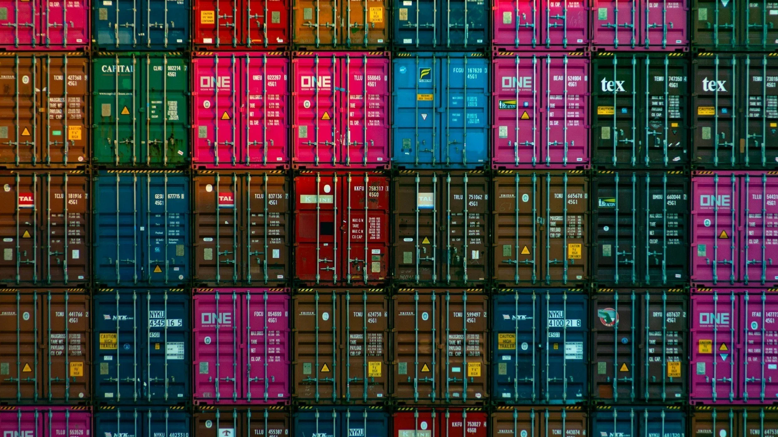 close up stock photo of stacked shipping containers close up stock photo of stacked shipping containers