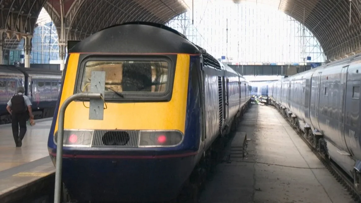 Trains at station