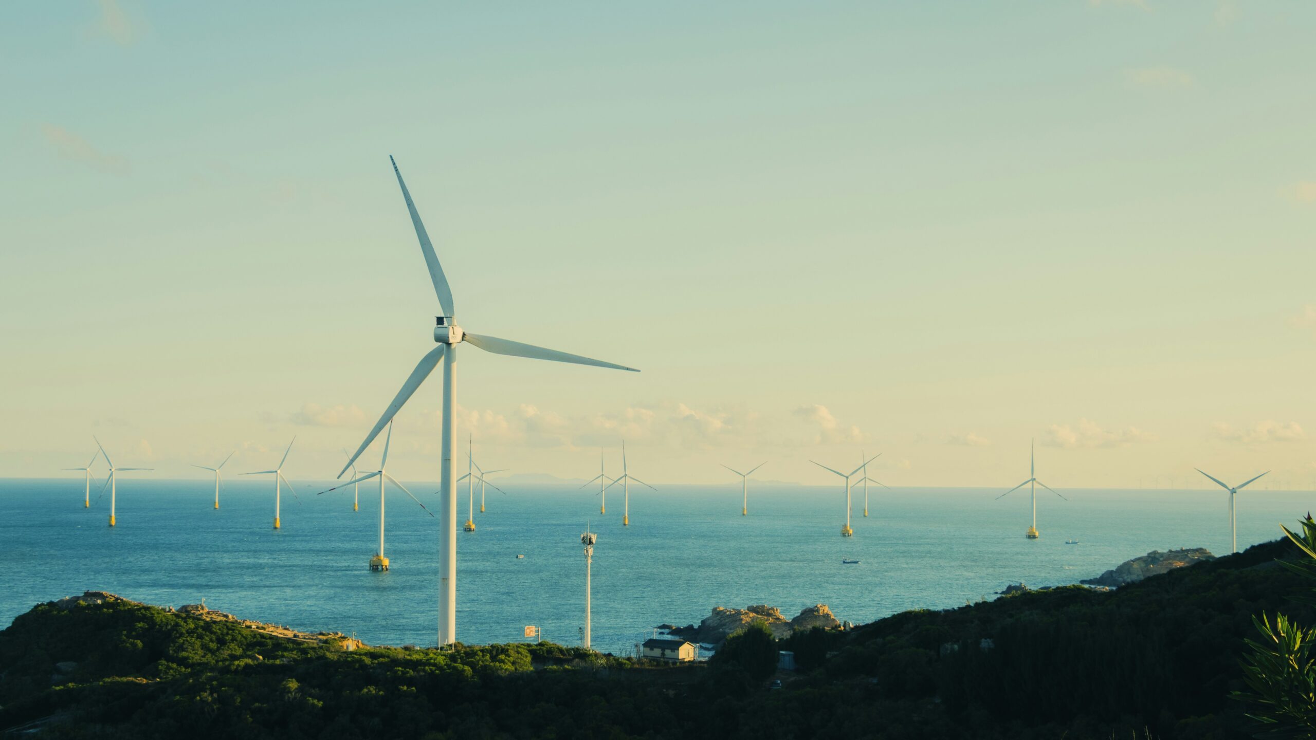 Clean energy, wind turbines Clean energy, wind turbines