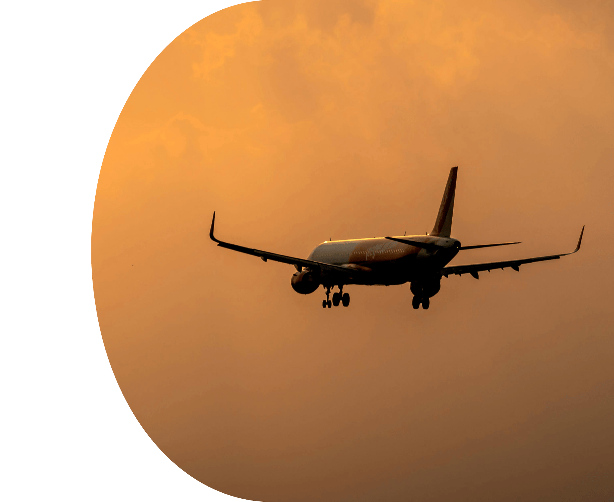 airplane flying through clouds