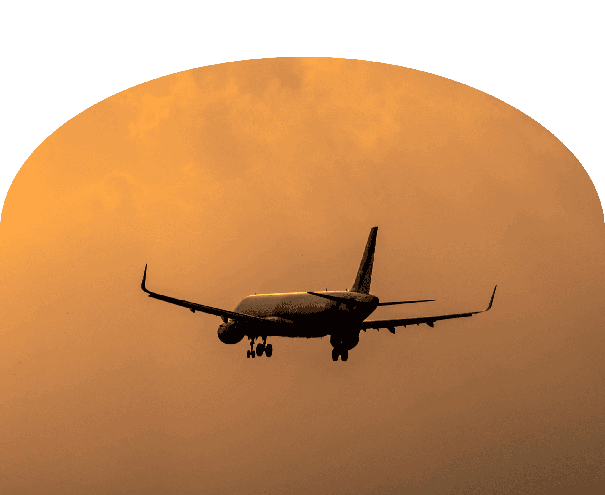 airplane flying through clouds