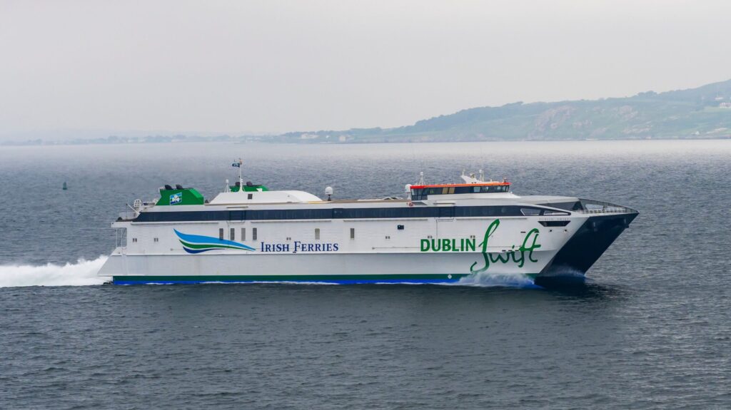 Irish Ferries sailing into port